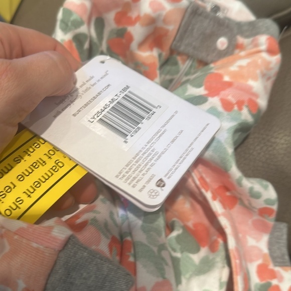 Burts Bees Baby Succulent Footed Pajama Newborn NEW - Picture 4 of 5